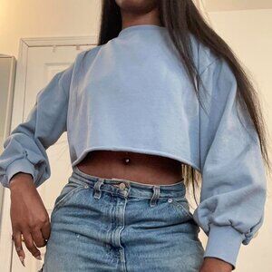 Sky blue cropped sweater
